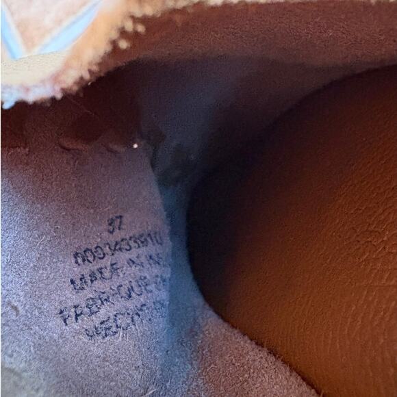 Free People Nova Flat Pebbled Leather Top Stitched Pointy Toe Mules size 7 - Picture 10 of 16